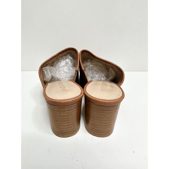 Jack Rogers Sandals Womens Size 6 Brown Roonie Open Toe Perforated Leather Slide - Picture 9 of 10